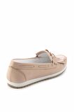 Bambi Bej Hakiki Deri Kadın Loafer Ayakkabi K01529620703