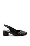 Siyah Leather Kadın Klasik Topuklu Ayakkabı K01531252216