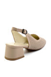 Bej Leather Kadın Klasik Topuklu Ayakkabı K01531252103