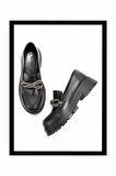 Siyah  Kadın Loafer Ayakkabı K01534265409