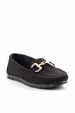 Siyah Süet  Kadın Loafer Ayakkabı K01542167902