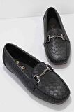 Bambi Siyah  Kadın Loafer Ayakkabi K01542030710