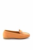 Bambi Turuncu Nubuk  Kadın Loafer Ayakkabi K01542166201