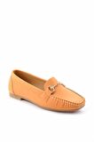 Bambi Turuncu Nubuk  Kadın Loafer Ayakkabi K01542166201