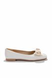 Bambi Beyaz  Kadın Loafer Ayakkabi K01641121409