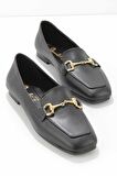 Bambi Siyah  Kadın Loafer Ayakkabi K01641165409