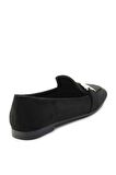 Bambi Siyah Süet  Kadın Loafer Ayakkabi K01641165102