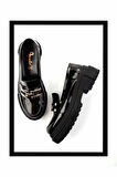 Siyah Rugan   Kadın Loafer Ayakkabı K01641015508