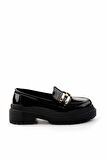 Siyah Rugan   Kadın Loafer Ayakkabı K01641015508