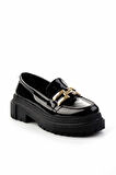 Siyah Rugan   Kadın Loafer Ayakkabı K01641015508