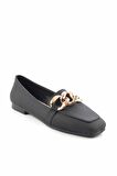 Bambi Siyah Nubuk  Kadın Loafer Ayakkabi K01641165901