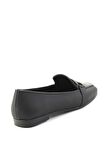 Bambi Mat Siyah  Kadın Loafer Ayakkabi K01641165709