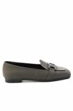 Bambi Mat Haki  Kadın Loafer Ayakkabi K01641165709
