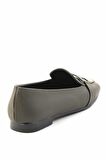 Bambi Mat Haki  Kadın Loafer Ayakkabi K01641165709
