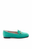 Bambi Mat Yesil  Kadın Loafer Ayakkabi K01641165409