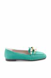 Bambi Mat Yesil  Kadın Loafer Ayakkabi K01641166309