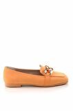 Bambi Turuncu Nubuk  Kadın Loafer Ayakkabi K01641165901