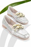 Bambi Lame Kroko  Kadın Loafer Ayakkabi K01641166311