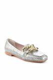 Bambi Lame Kroko  Kadın Loafer Ayakkabi K01641166311
