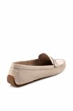 Bambi Bej Hakiki Deri Kadın Loafer Ayakkabi K01671300203