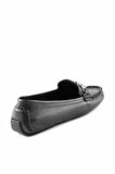 Bambi Siyah Hakiki Deri Kadın Loafer Ayakkabi K01671300403