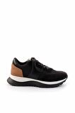 Siyah Hakiki Deri Kadın Sneaker K01673120103