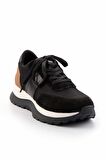 Siyah Hakiki Deri Kadın Sneaker K01673120103