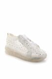 Bambi Beyaz Dantel  Kadın Sneaker K01671640313