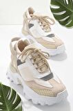 Bambi Bej Triko  Kadın Sneaker K01703087582
