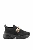 Bambi Siyah Triko  Kadın Sneaker K01718005182