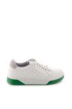 Bambi Beyaz Gri Süet  Kadın Sneaker K01763728509
