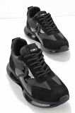Bambi Siyah Siyah Süet  Kadın Sneaker K01791081702