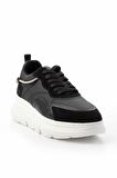 Siyah Beyaz Paraşüt  Kadın Sneaker K01791070367