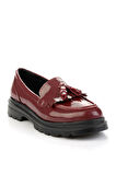 Bordo  Kadın Loafer Ayakkabı K01823060898