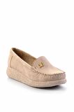 Bej Nubuk  Kadın Loafer Ayakkabı K01823016001