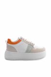 Bambi Beyaz Turuncu  Kadın Sneaker K01836001309