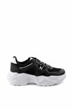 Bambi Siyah Beyaz  Kadın Sneaker K01876014309