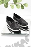 Bambi Siyah Hakiki Deri Kadın Casual Ayakkabi K01908845003
