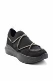 Bambi Siyah Süet  Kadın Sneaker K01970030502