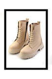 Bej Hakiki Deri Kadın Bot & Bootie K02028600603