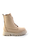 Bej Hakiki Deri Kadın Bot & Bootie K02028600603