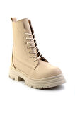 Bej Hakiki Deri Kadın Bot & Bootie K02028600603