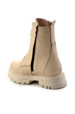 Bej Hakiki Deri Kadın Bot & Bootie K02028600603