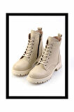 Bej Hakiki Deri Kadın Bot & Bootie K02028700703