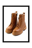 Taba Hakiki Deri Kadın Bot & Bootie K02028600603