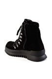 Siyah Süet Hakiki Deri Kadın Bot & Bootie K02032150502