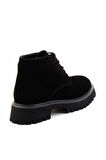 Siyah Süet Hakiki Deri Kadın Bot & Bootie K02044001902