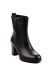 Siyah Hakiki Deri Kadın Bot & Bootie K02087752903