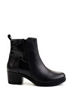 Siyah Hakiki Deri Kadın Bot & Bootie K02087753903