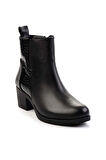 Siyah Hakiki Deri Kadın Bot & Bootie K02087753903